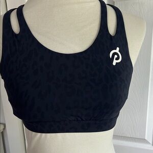 Peloton Midnight Leopard Sports Bra black size M